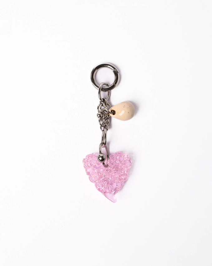 Брязкальце Charm Рожеве зі скла, рожевий, ro.ro crafts