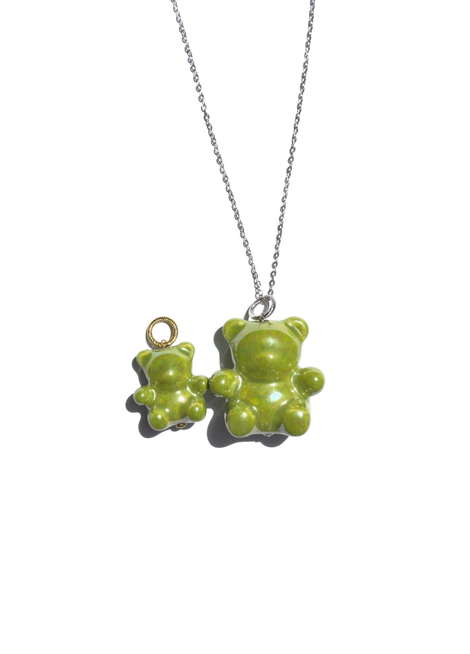 Кулон-ведмедик Teddy the bear зелений, ro.ro crafts
