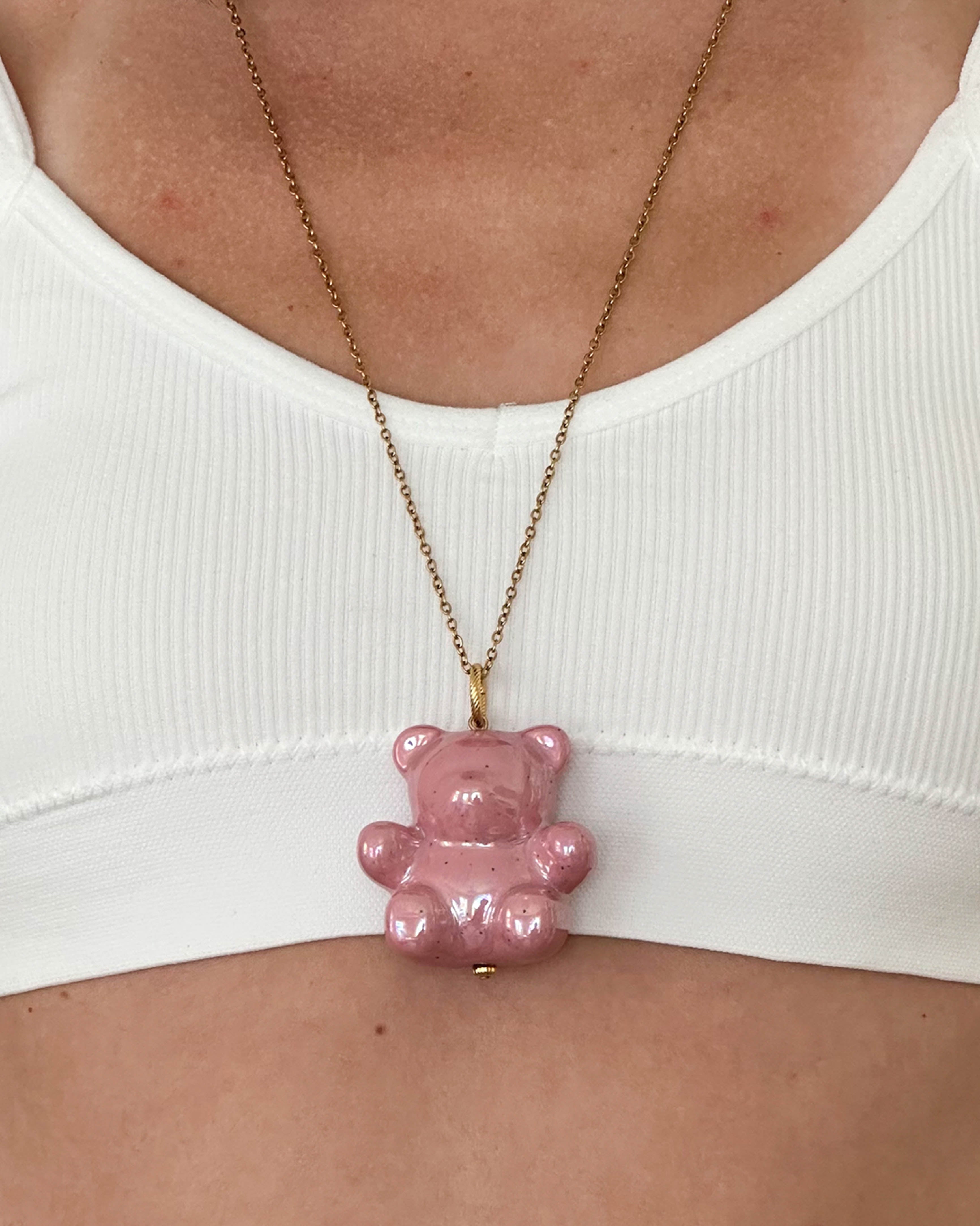 Кулон Teddy the bear Рожевий