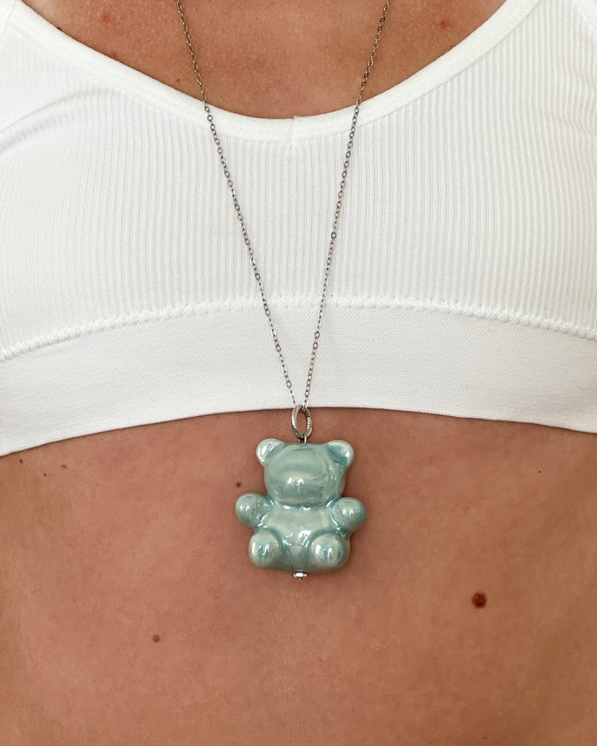 Кулон Teddy the bear Блакитний