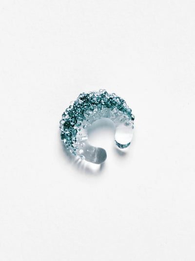 Каф на вухо Dew Green tide з муранського скла, ro.ro crafts
