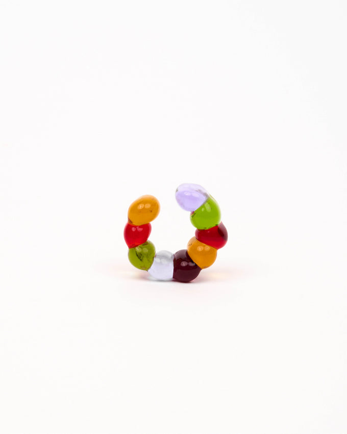 Каф на вухо Jellybean Cherry з муранського скла, ro.ro crafts