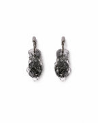 Сережки Drop Чорні зі скла, чорний, пара, ro.ro crafts